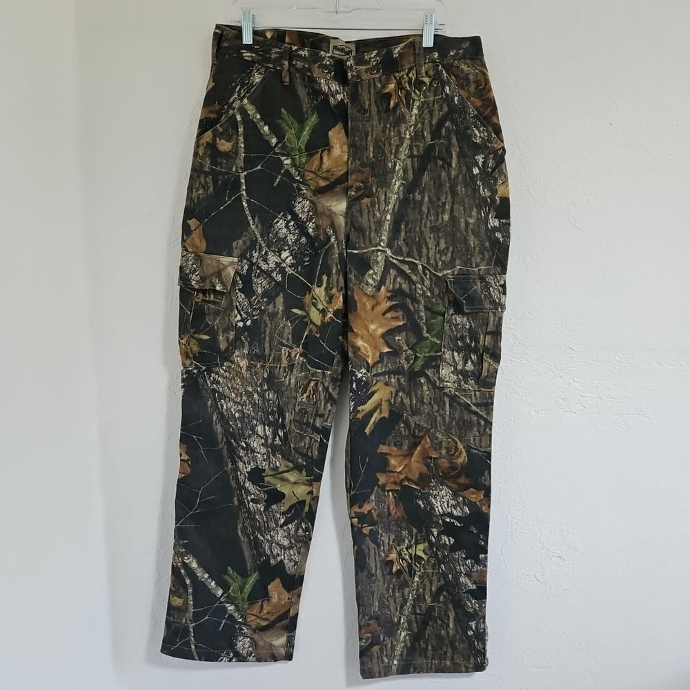 Field Staff Mossy Oak Break Up Camo Cargo Tactical Hunting Pants Men's Size 36